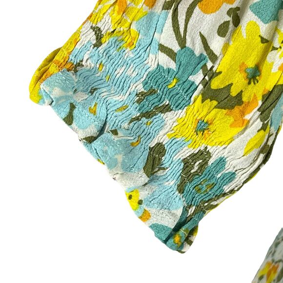 Faithfull The Brand SZ 4 Margherita Mini Dress Annina Floral V-Neck Smocked - Picture 3 of 7